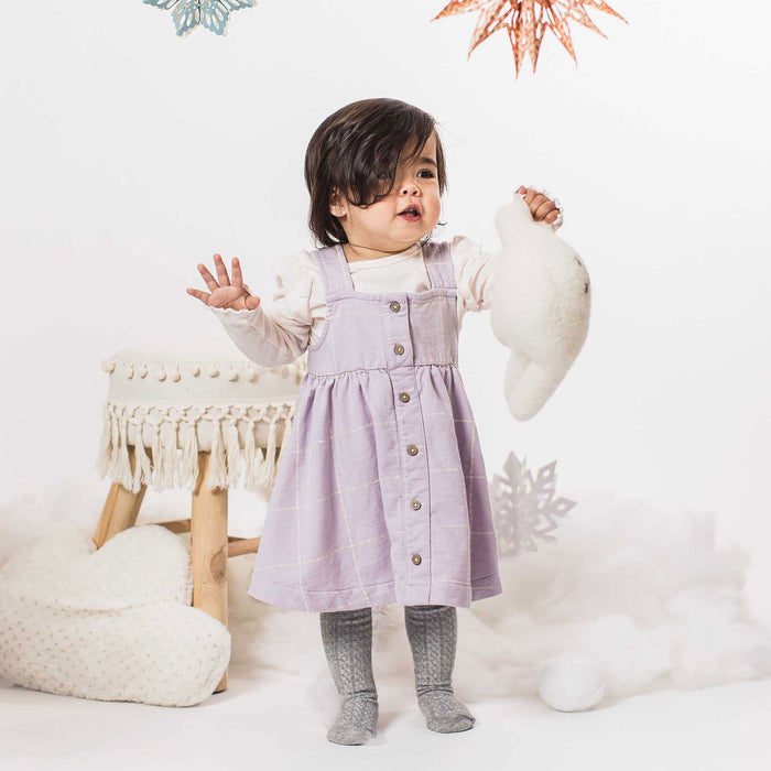 Burt's Bees Top and Dress Set - Window Plaid - Flowering Lilac