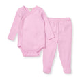 Burt's Bees Wrap Front Bodysuit Set - Crocus