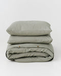 Calm sage linen duvet cover set (3 pcs)