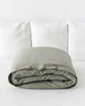 Calm sage linen duvet cover