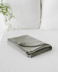Calm sage linen flat sheet