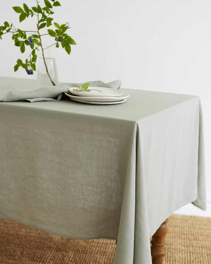 Calm Sage Linen tablecloth