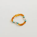 CanyonLeaf Raw Honey Baltic Amber + Turquoise + Rose Quartz