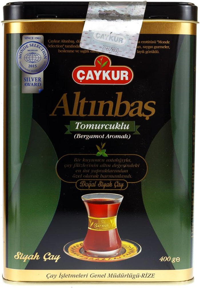 Çaykur Altınbaş Tomurcuklu Bergamot Aromalı Premium Türk Çayı 400 Gr (teneke kutu)