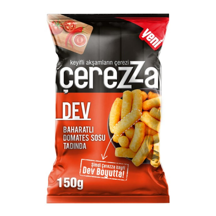 Cerezza Dev Spicy Tomato Sauce Corn Snack is the ultimate treat for your next movie night or group gathering.