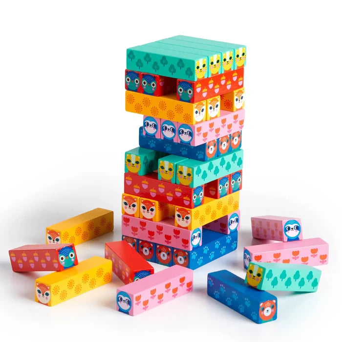 Chronicle Books Wild Wobble! Wooden Tumbling Tower