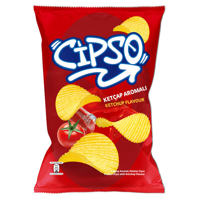 Cipso Ketchup Flavored Ridged Potato Chips bring a bold twist to your snacking routine. Made with qu