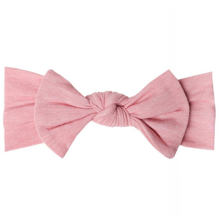 Copper Pearl Knit Headband Bow - Darling