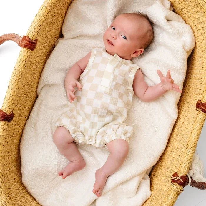 Copper Pearl Snap Romper - Brooks
