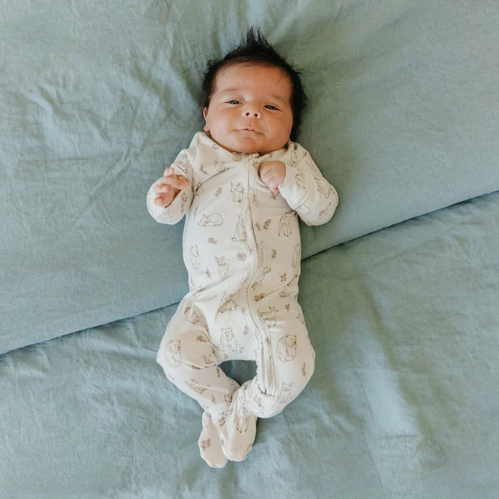 Copper Pearl Zip up Footie - Dylan