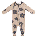 Copper Pearl Zip-up Footie - Gemma in Tan