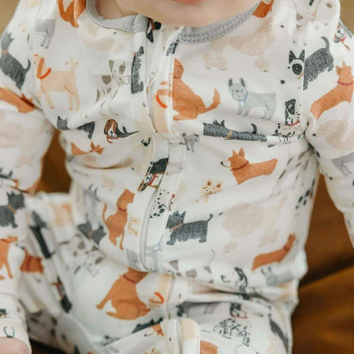Copper Pearl Zip-up Footie - Rufus