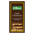 Cotanak Chocolate with Ordu Hazelnut Paste and Crispy Kadaif Filling brings together the rich flavors of Türkiye's Black Sea region in a decadent milk chocolate bar.