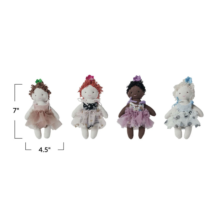 Creative Co-op Plush Doll in Dress