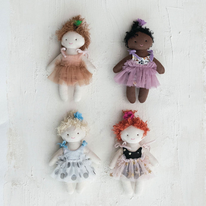 Creative Co-op Plush Doll in Dress
