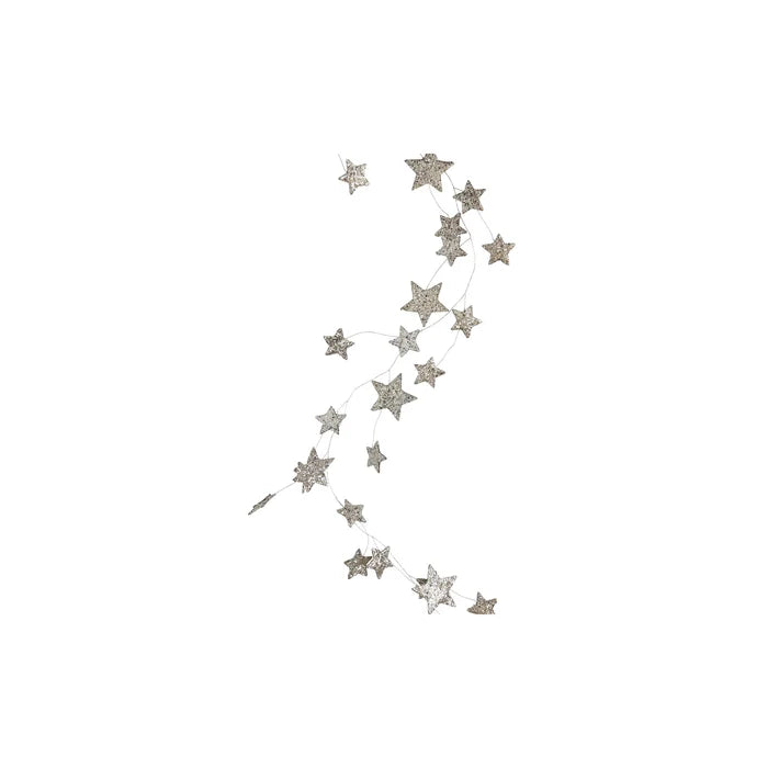 Creative Co-op Star Shaped Garland with Glitter