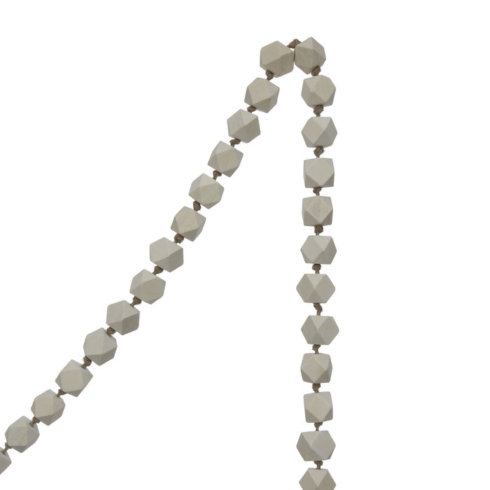 Creative Co-op Wood Bead Garland - 72" - Tetradecagons in Natural