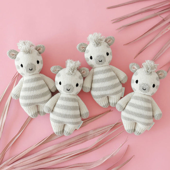 Cuddle and Kind Baby Zebra - Gray / Cream