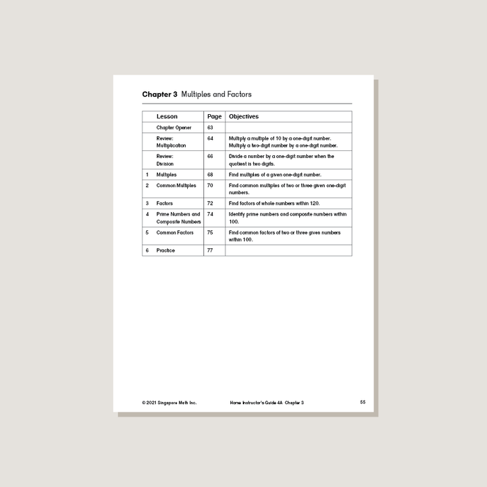 Sample page from Dimensions Math
