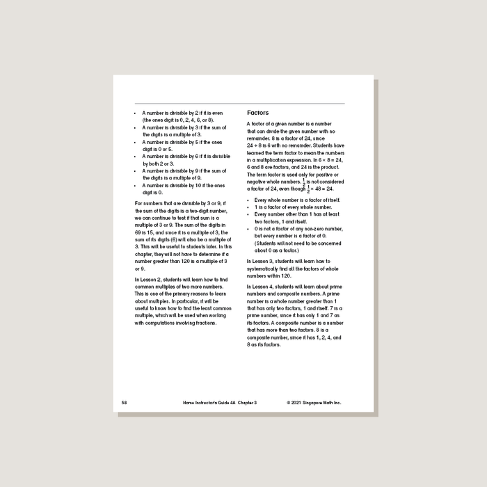 Sample page from Dimensions Math