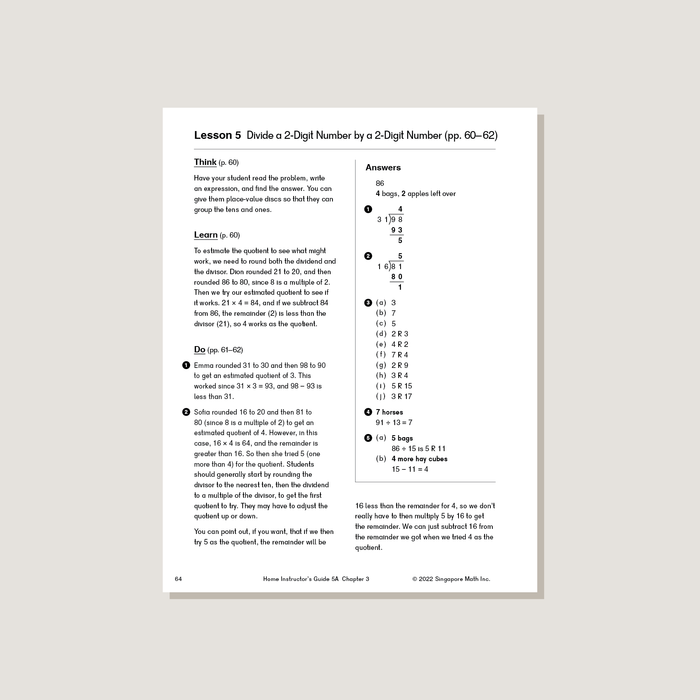 Sample page from Dimensions Math