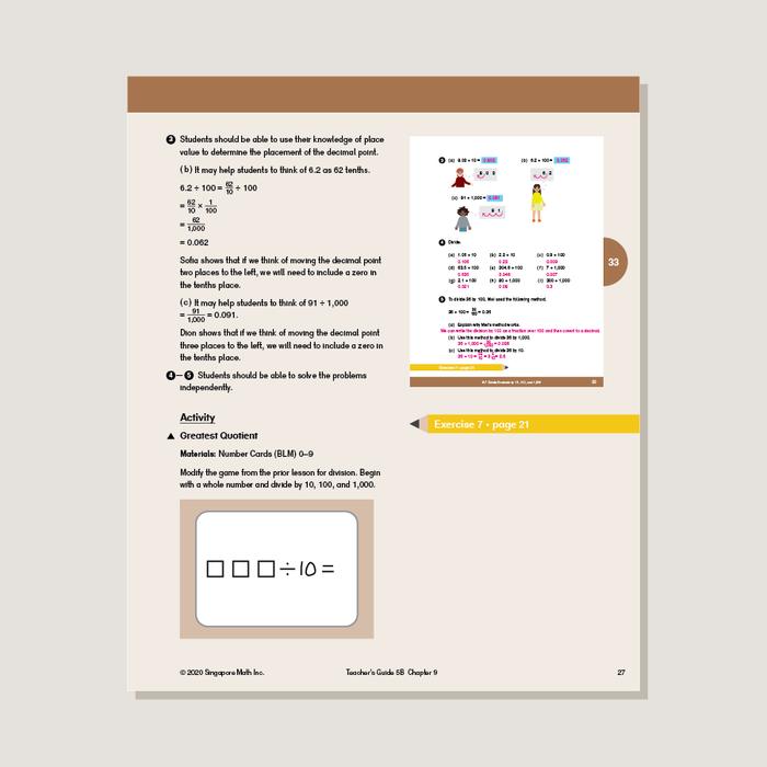 Dimensions Math Teacher's Guide 5B - Blemished