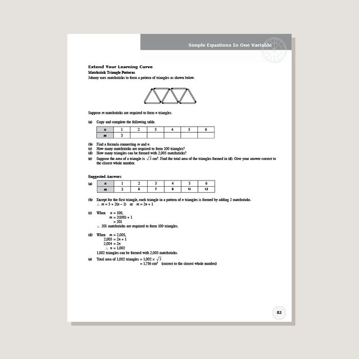 Dimensions Math Teaching Notes and Solutions 7A - Blemished