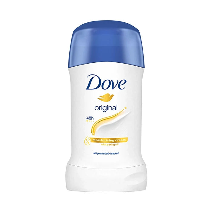 Dove deodorant stick on a white background