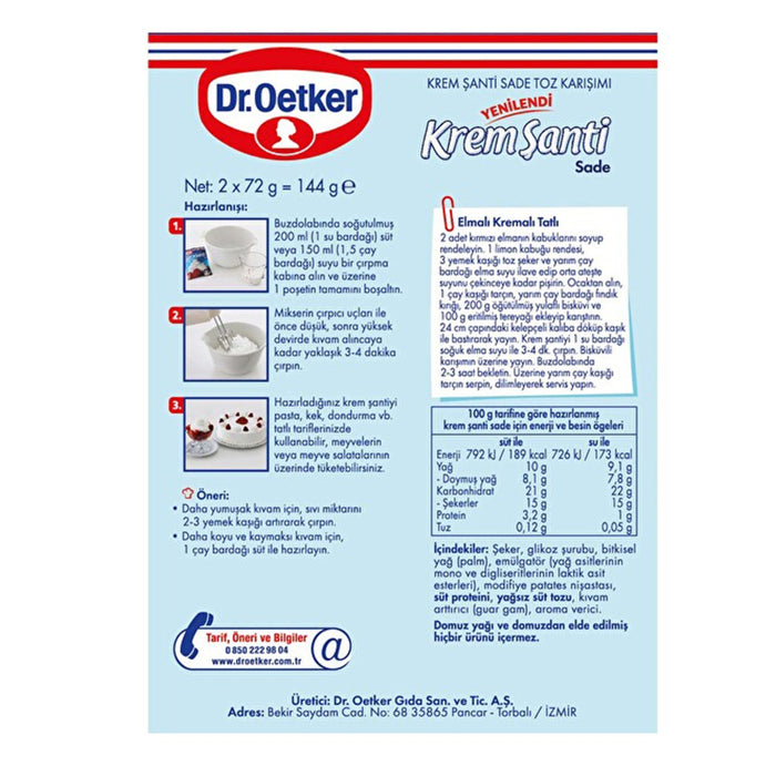 Dr. Oetker Whipped Cream / Whip It (Krem Şanti)  144 G