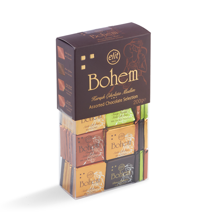 Discover the elegance of Turkish chocolate with the Elit Bohem Gift Chocolate Box with Lid.