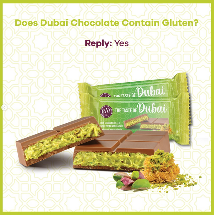 Elit Chocolate Kadayif and Pistachio Cream Filled Dubai Chocolate 3.17 oz (90g)-4