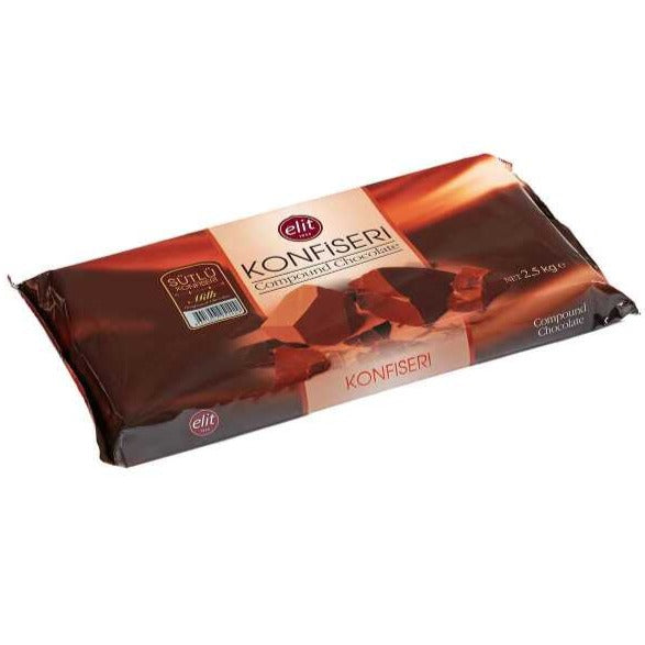 Elit Gluten-Free Compound Milk Chocolate for Pastry 5.5 lbs