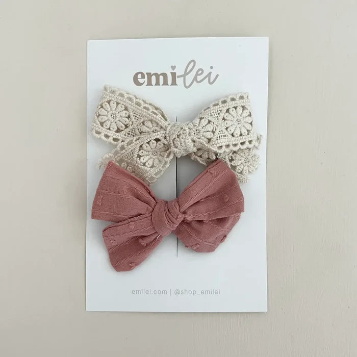 Cream Lace/Pink