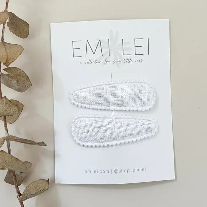 Emi Lei Fabric Hair Clip Snap Barrettes (2)