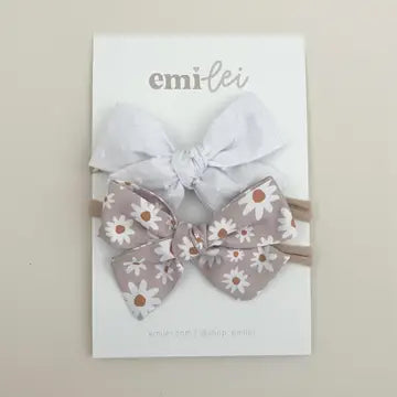 Emi Lei Nylon Stretchy Bow Headband Set