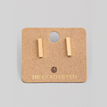 Fame Dainty Bar Stud Earrings - Gold