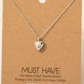 Fame Gold / Silver Dipped Bubble Heart Pendant Necklace