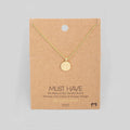 Fame Night Sky Coin Pendant Necklace - Gold