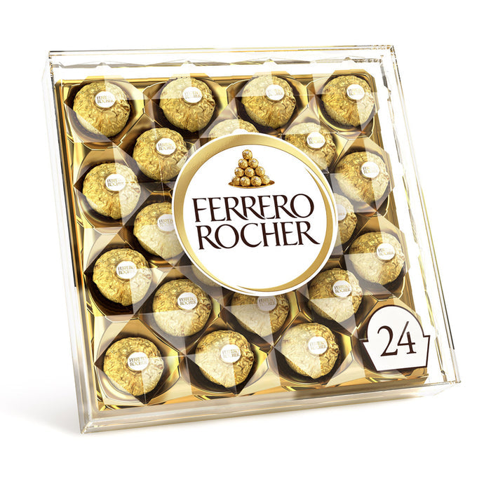 Ferrero Rocher T24 Milk Chocolate Hazelnut Pralines bring a touch of elegance to any occasion. Each