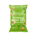 Discover the bold and savory crunch of Fropie Roasted Chickpea Chips with Garden Herbs, a wholesome snack made with 66% chickpea flour and seasoned with a delicious blend of garlic, vinegar, dill, and salt.