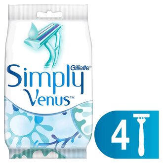 Gillette Simply Venus 2 Disposable Women's Razor 4 Pieces