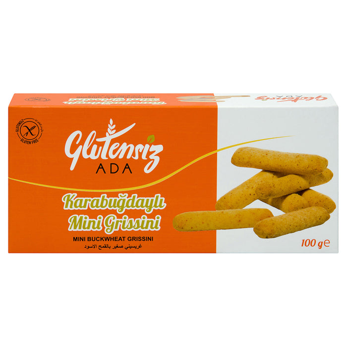 Enjoy the wholesome crunch of Glutensiz Ada Mini Grissini with Buckwheat, a gluten-free snack crafte