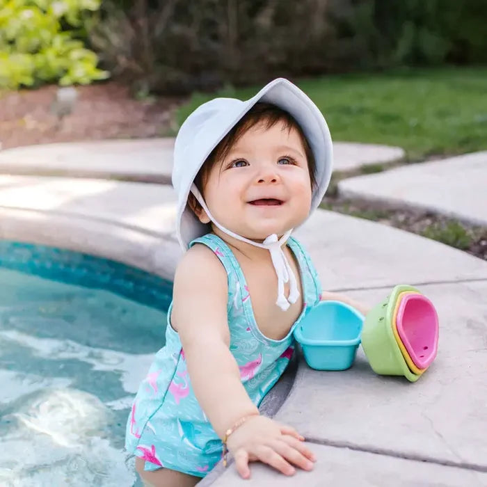 Green Sprouts Breathable Bucket Sun Protection Hat - White