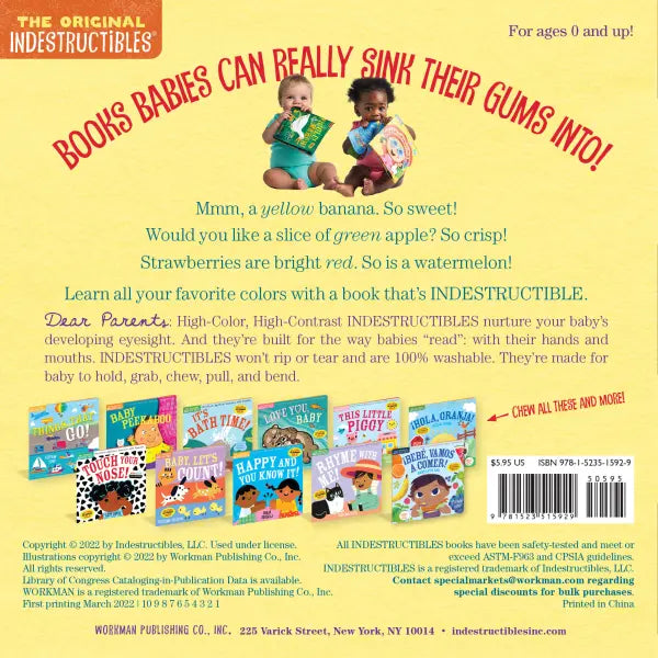 Hachette Book Group Indestructibles: Taste the Fruit! (High Color High Contrast)