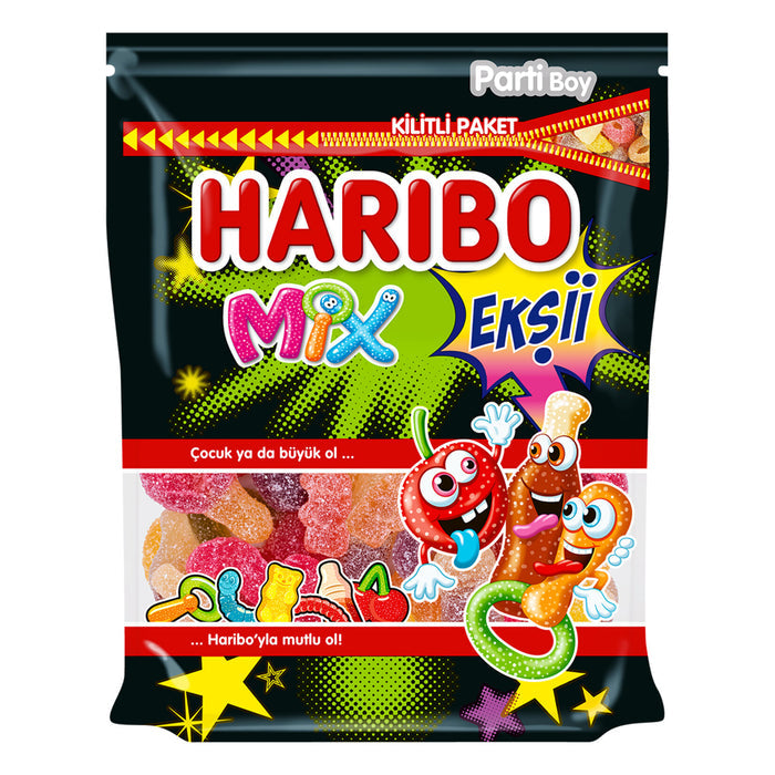 Haribo Eksi Mix Doypack brings you a tangy twist on classic gummy favorites. This 6.1 oz (175 g) res