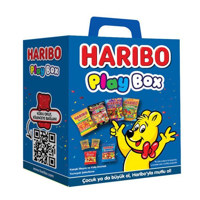 Haribo Play Box brings together a delightful assortment of your favorite soft and chewy gummies in one convenient pack.