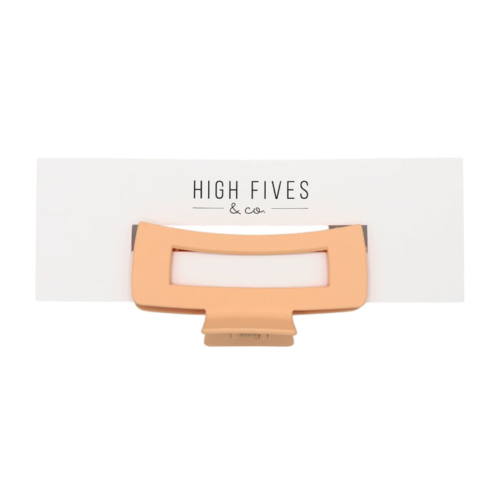 High Fives Women's Rectangle Claw Clip - Large - Pale Peach