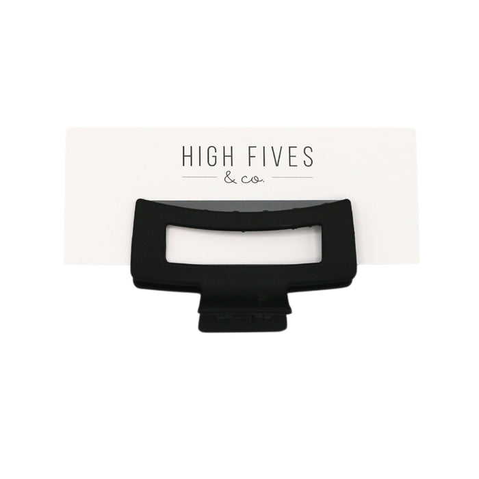 High Fives Women's Rectangle Claw Clip - Medium - Black