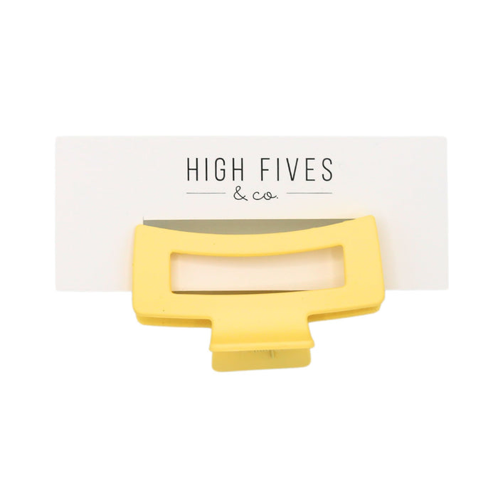 High Fives Women's Rectangle Claw Clip - Medium - Pastel Yellow