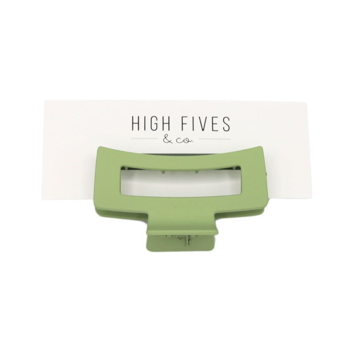 High Fives Women's Rectangle Claw Clip - Medium - Sage